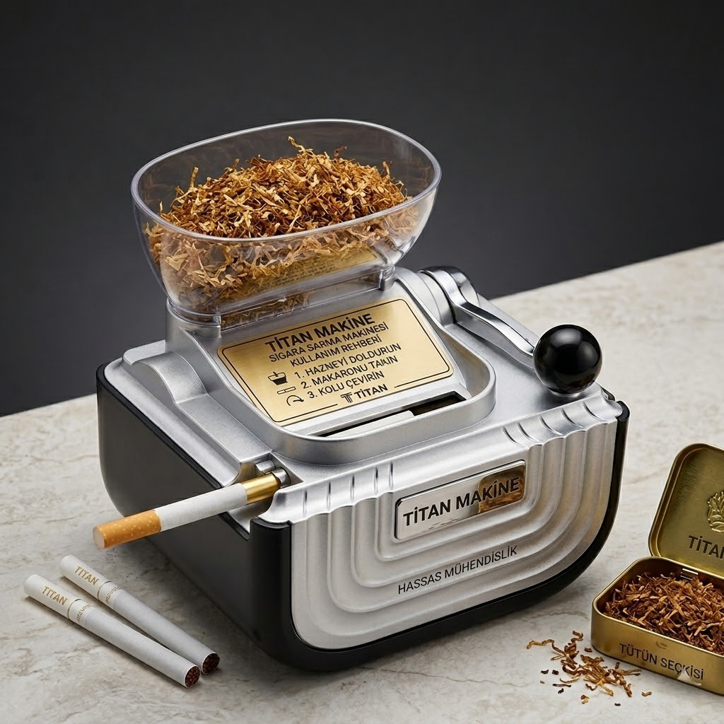 Titan Makine Profesyonel Elektrikli Kollu  Sigara Sarma Makinesi