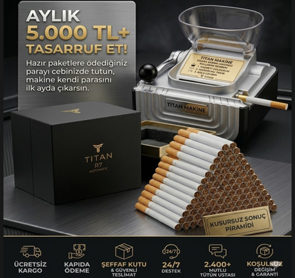 Titan Makine Profesyonel Elektrikli Kollu  Sigara Sarma Makinesi